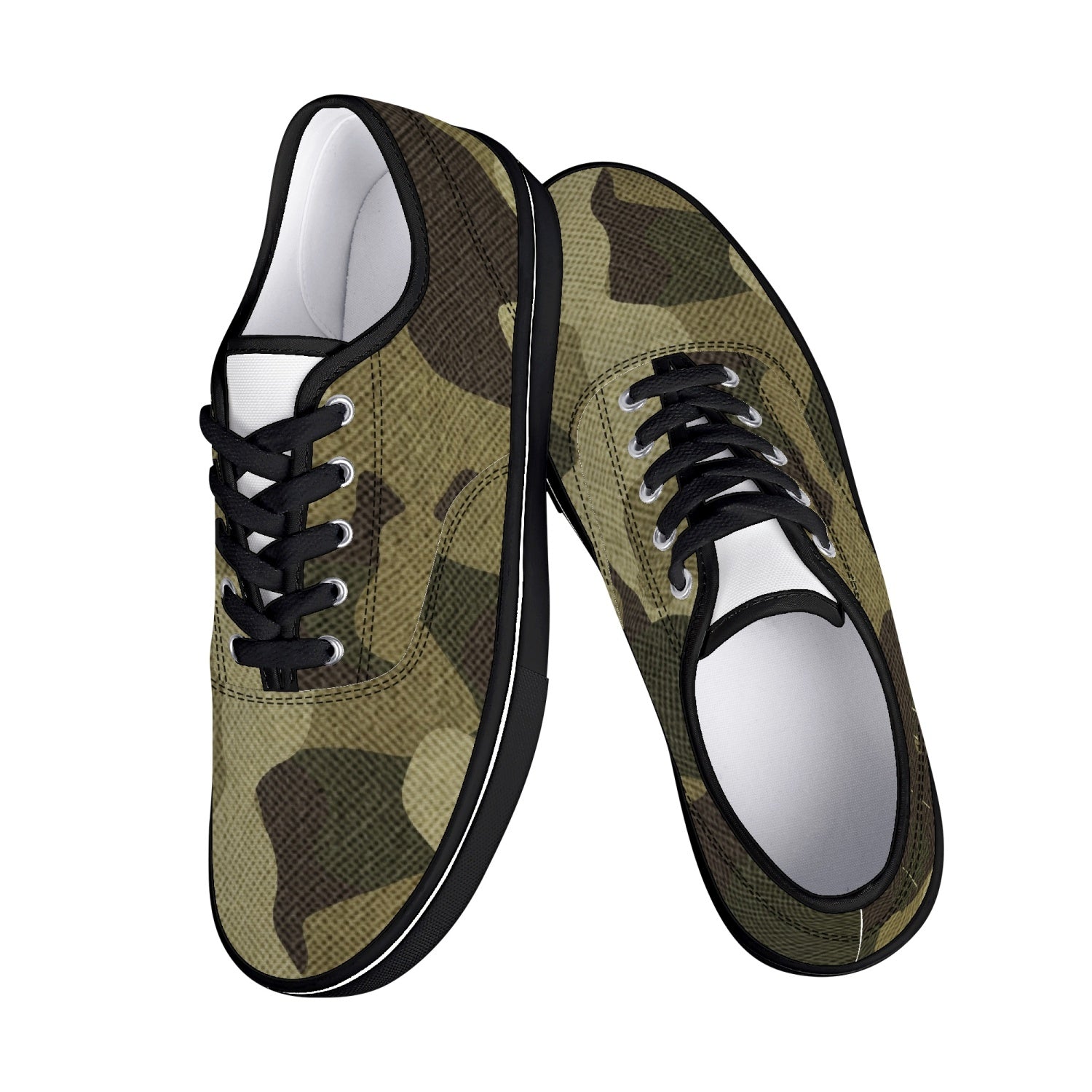 Camo Skate Shoes | Green Fabric Camouflage