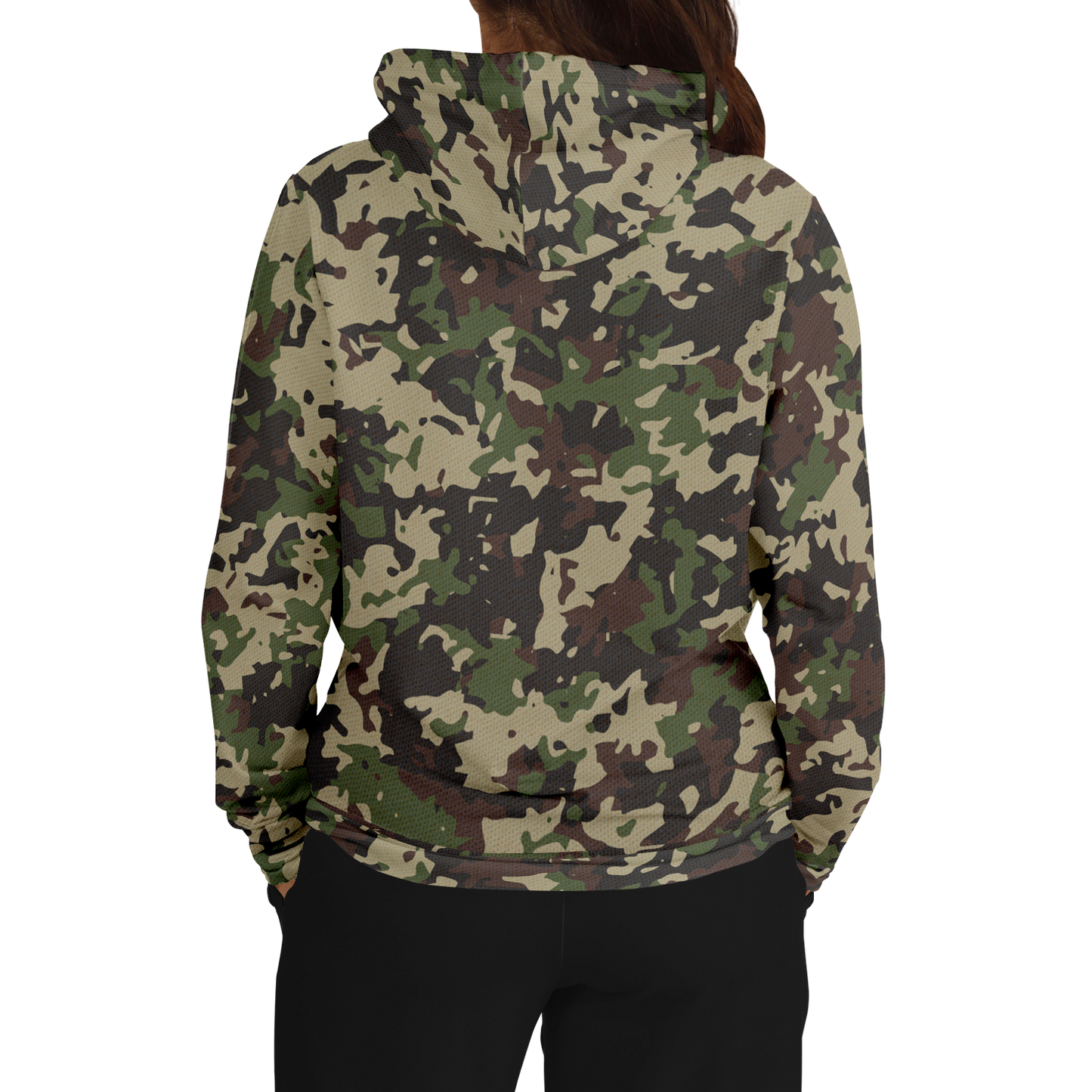 Military Brown Hoodie | Khaki, Gray and Lava Mixed Camo