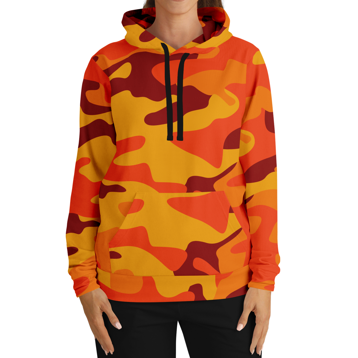 Camo Hoodie | Orange & Red Camouflage Pullover