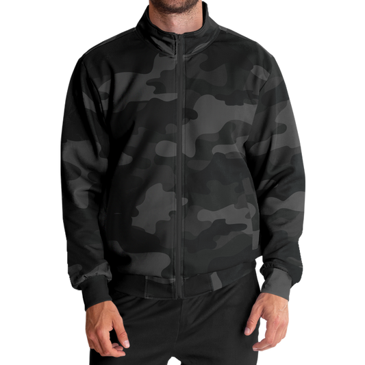 Camo Track Jacket | Unisex | Black Camouflage