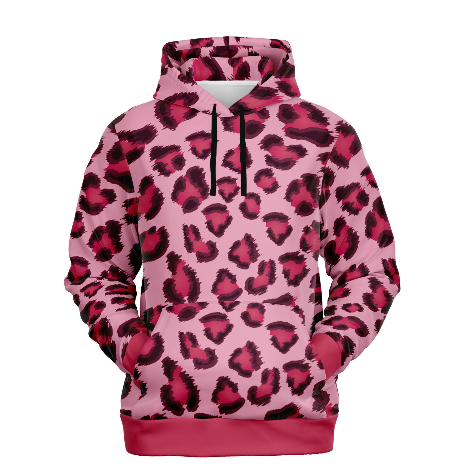 Leopard Hoodie | Pink, Cherry, and Black