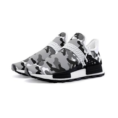 Lightweight Camo Sneakers | Gray, Black, and White