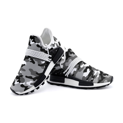 Lightweight Camo Sneakers | Gray, Black, and White