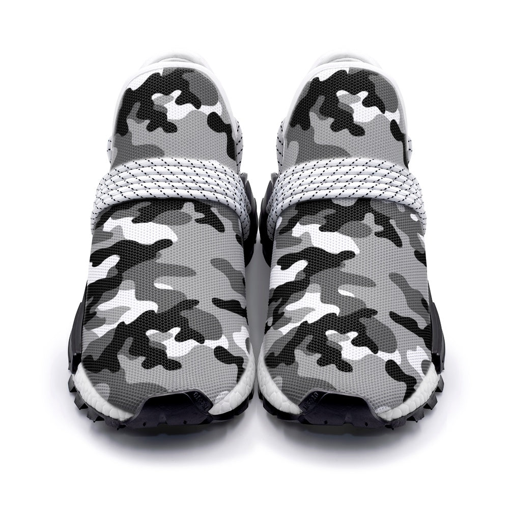 Lightweight Camo Sneakers | Gray, Black, and White