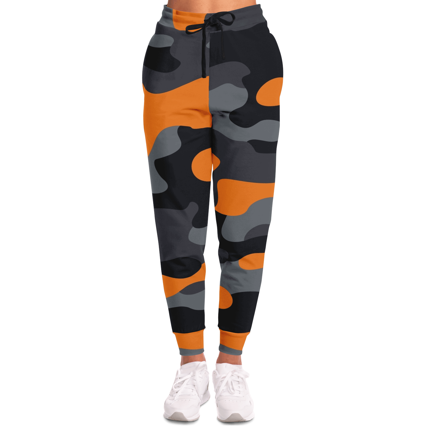 Camo Sweatpants | Unisex | Orange, Gray & Black Camouflage