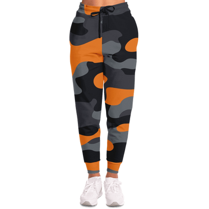 Camo Sweatpants | Unisex | Orange, Gray & Black Camouflage