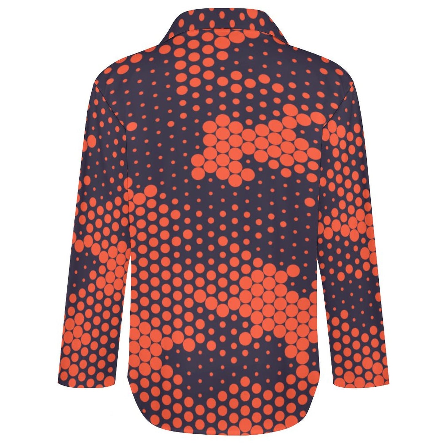 Women's Button-Up Camo Shirt | Orange & Blue Digital