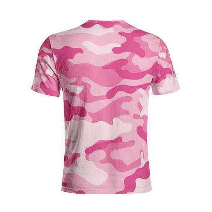 Camo T-shirt | Cotton | Unisex | Lavender Pink Camouflage