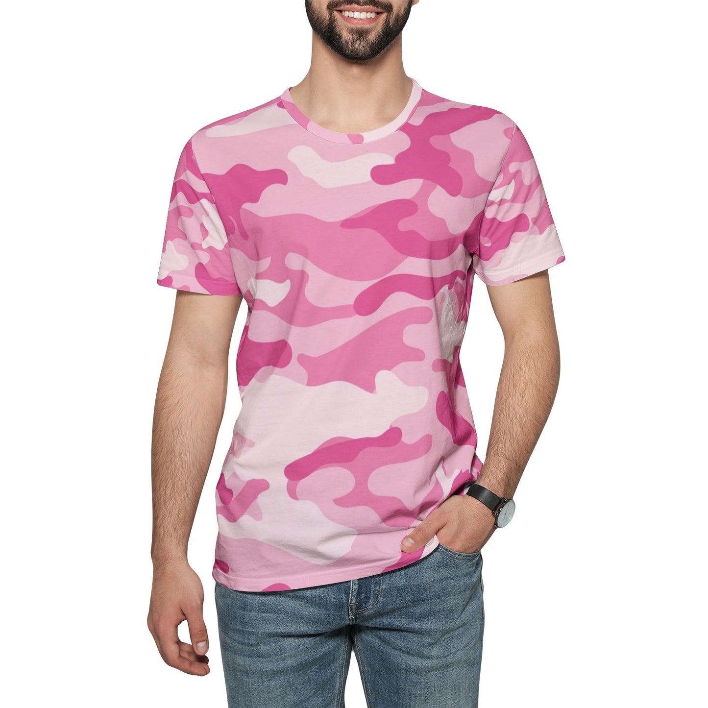 Camo T-shirt | Cotton | Unisex | Lavender Pink Camouflage