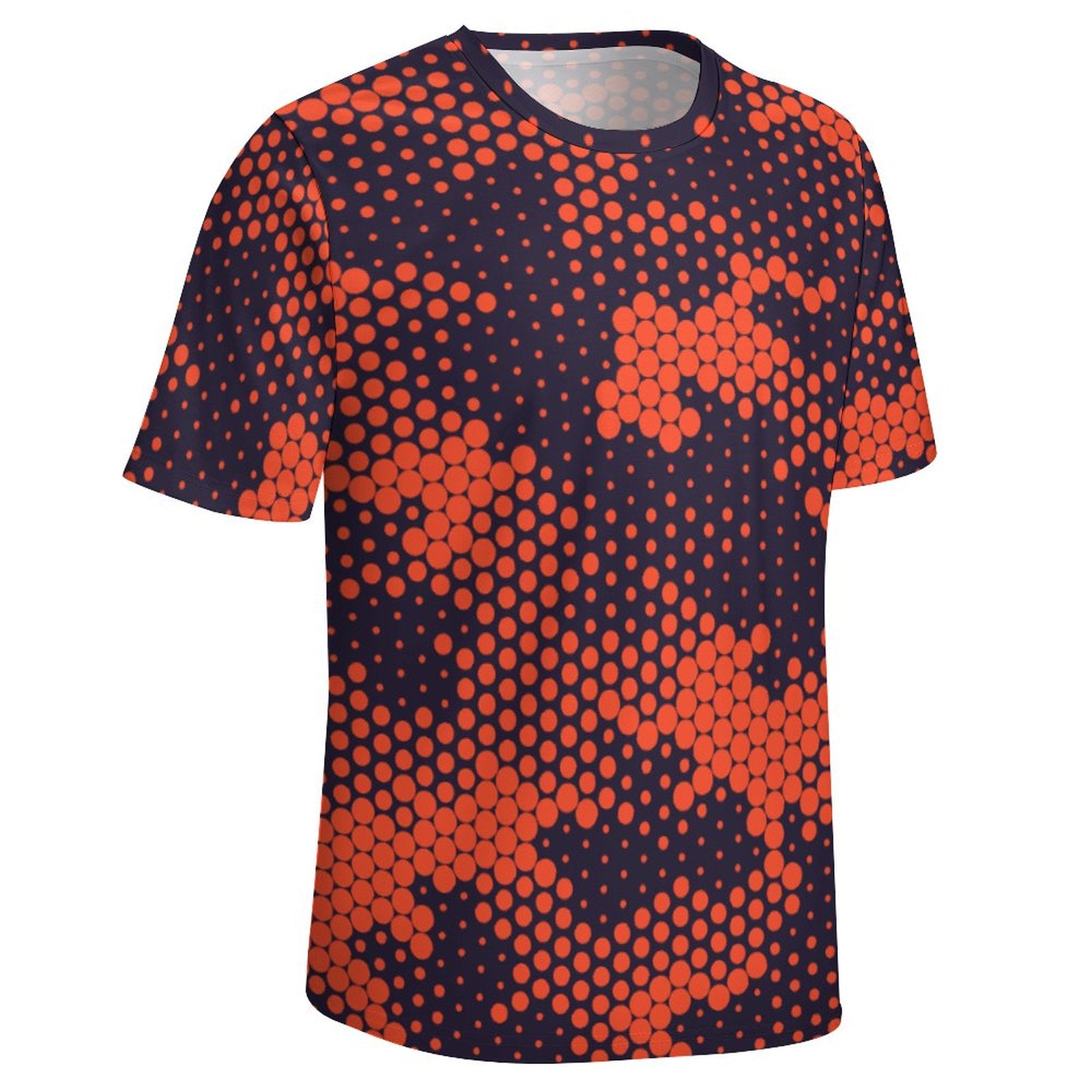 Camo Shirt | Orange & Blue Digital Camouflage T