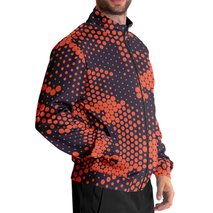 Camo Track Jacket | Orange & Blue Digital Camouflage