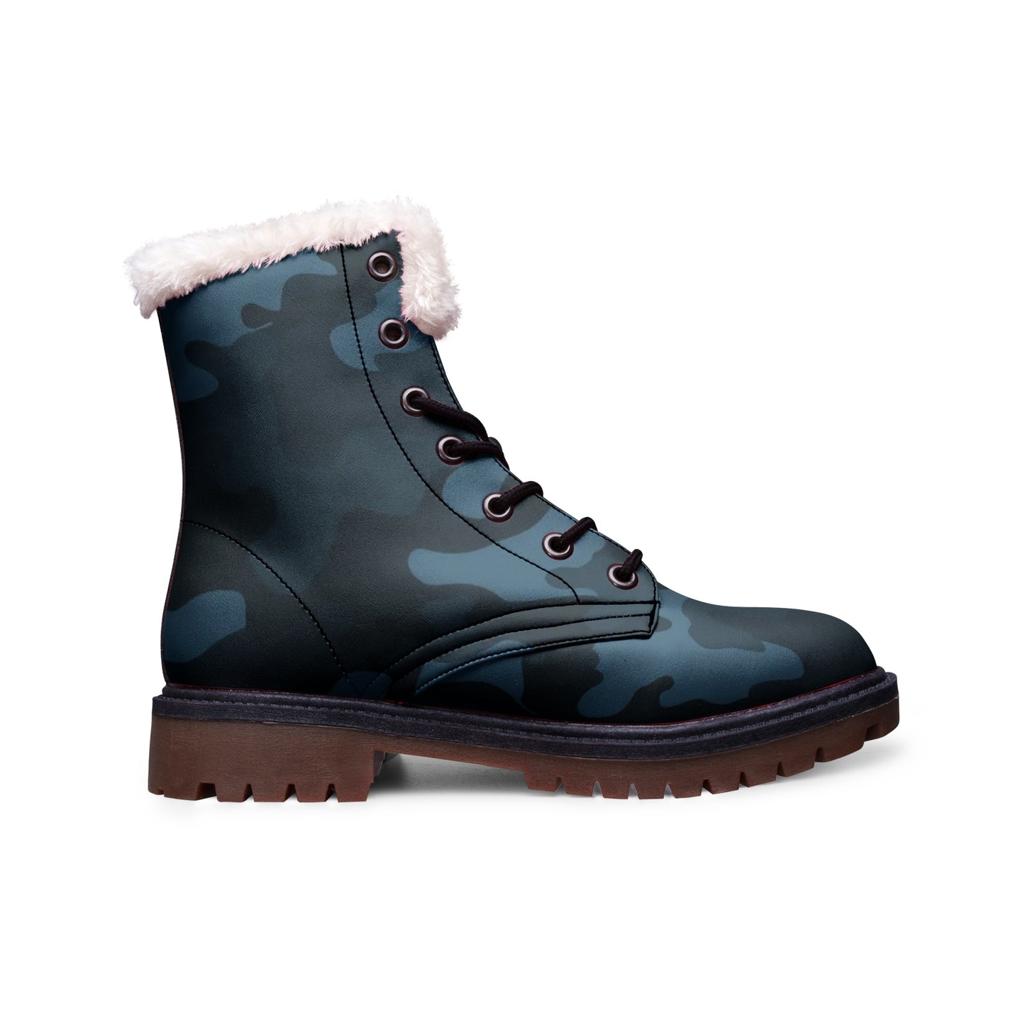 Snow Camo Boots | Dark Blue Camouflage