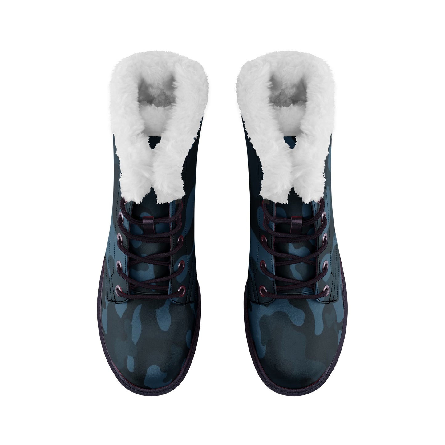 Snow Camo Boots | Dark Blue Camouflage