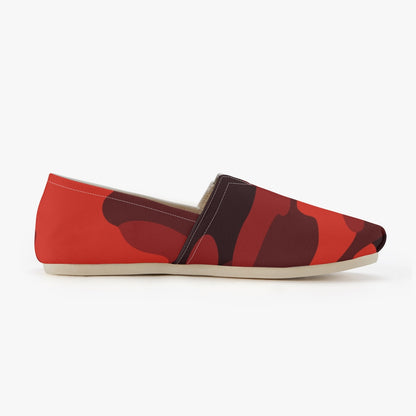 Camo Toms | Scarlet Red and Black Camouflage Canvas Shoes