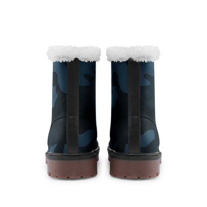 Snow Camo Boots | Dark Blue Camouflage