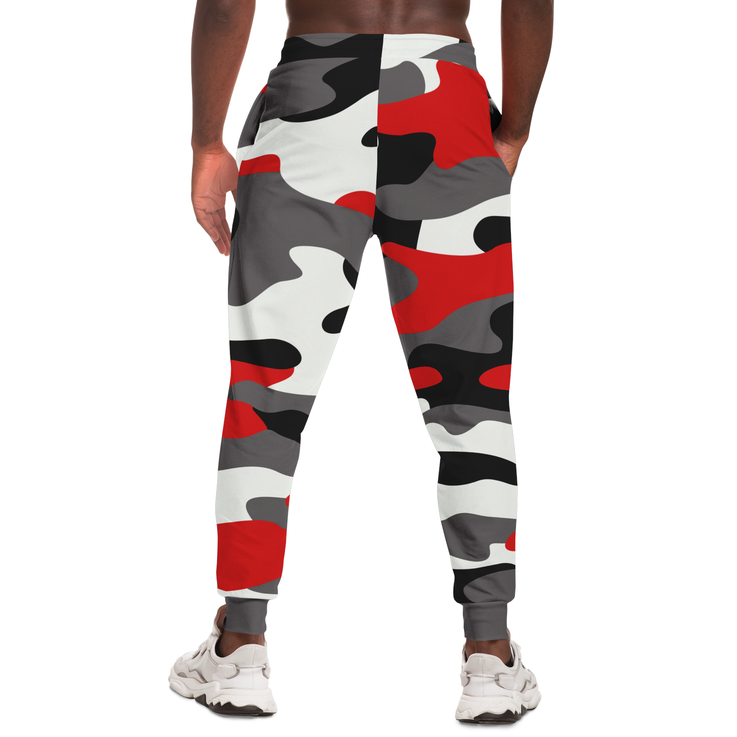 Camo Joggers | Unisex | Red, Black & White