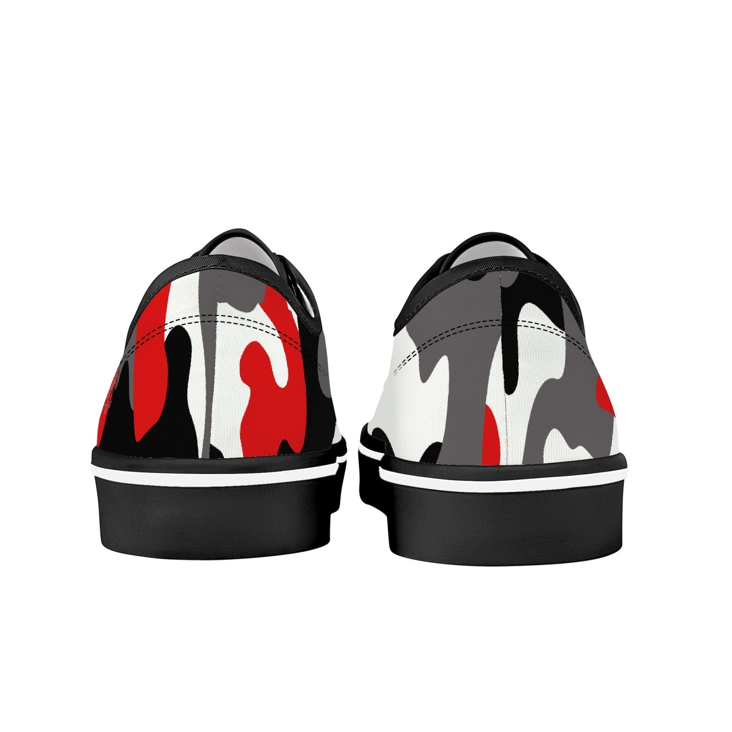 Camo Skate Shoes | Red, Black, and White Camouflage