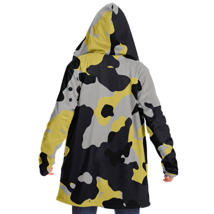 Camo Cloak | Yellow, Black & Silver Camouflage | Microfleece