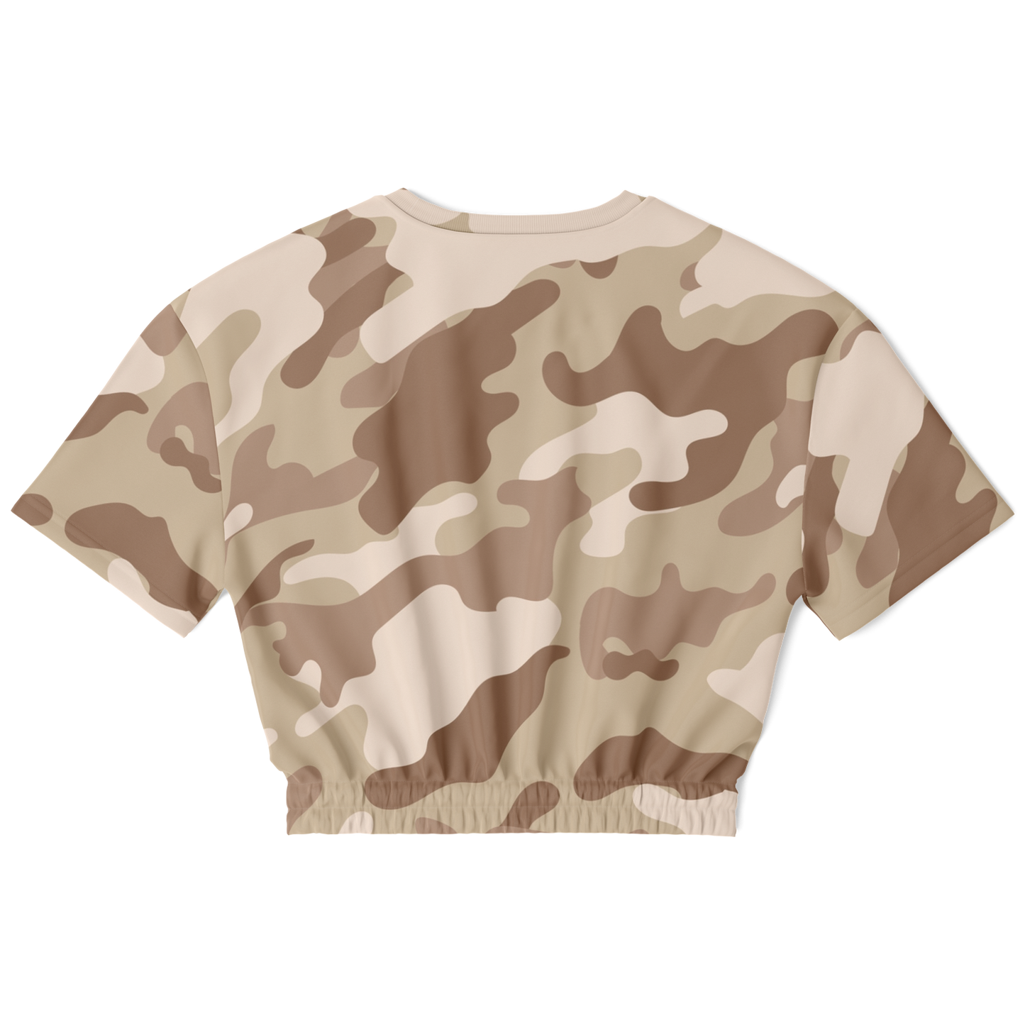 Camo Crop Top Sweatshirt | Brown Desert Camouflage