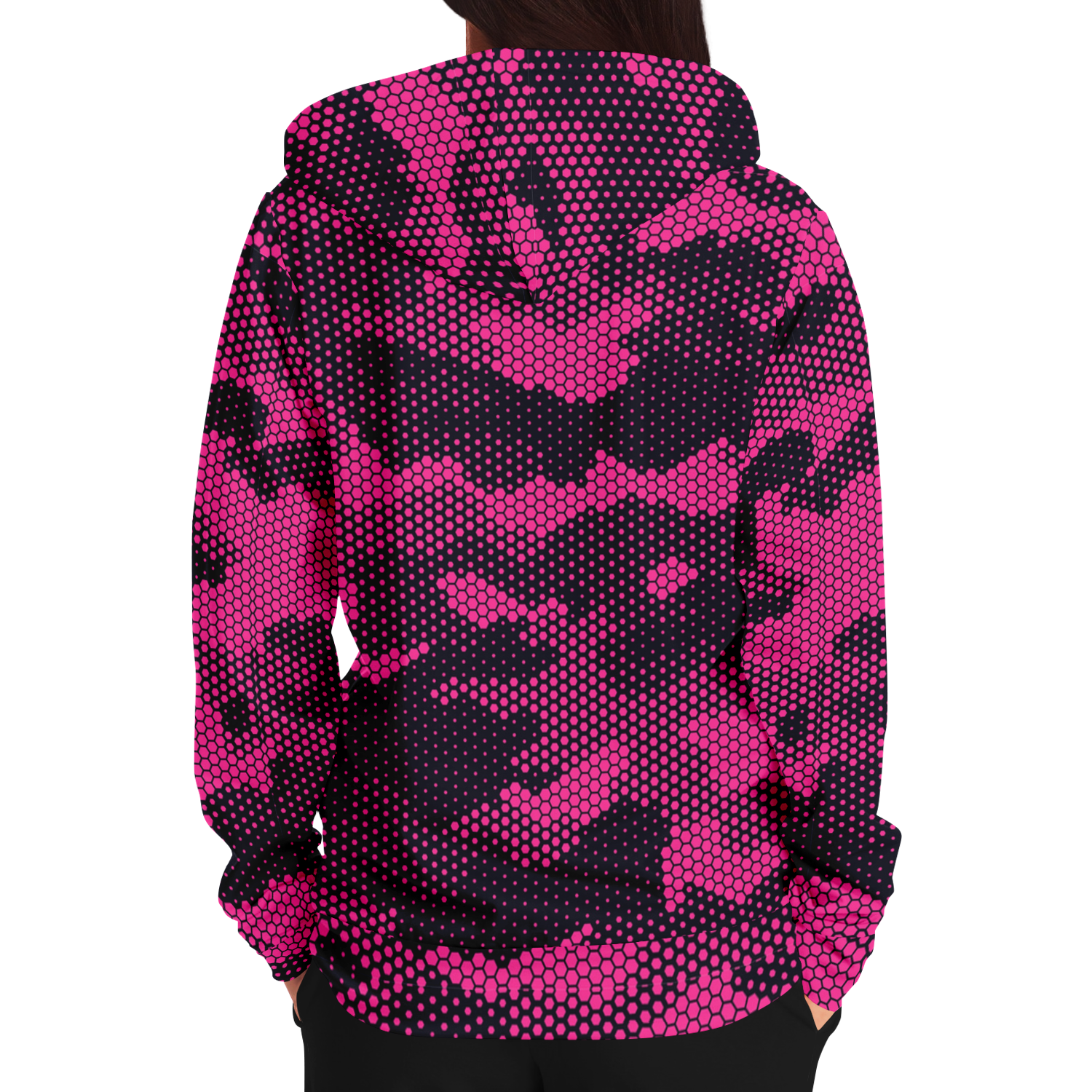 Zip-Up Hoodie | Digital Pink Camouflage