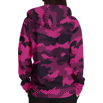 Zip-Up Hoodie | Digital Pink Camouflage