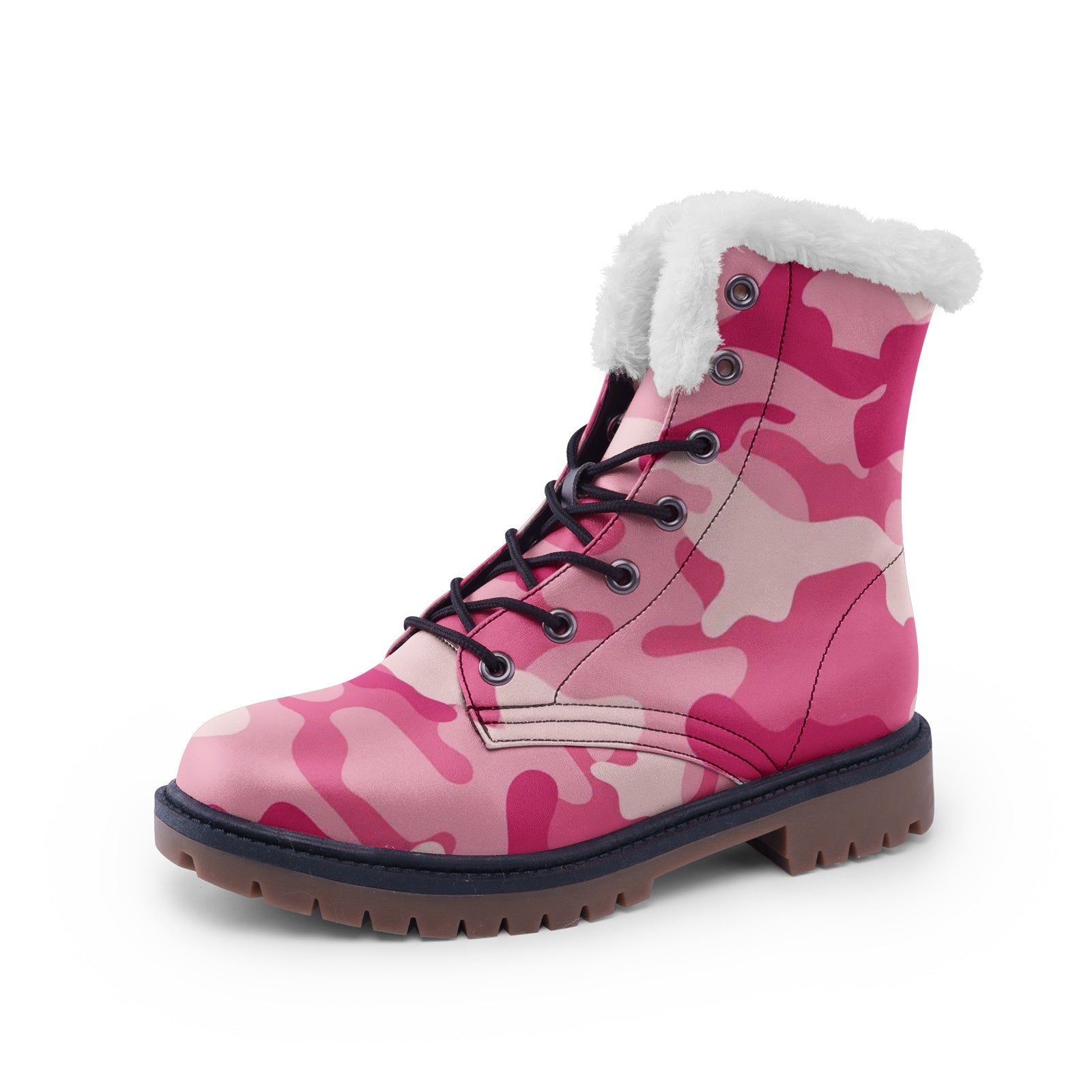 Snow Camo Boots | Lavender Pink Camouflage