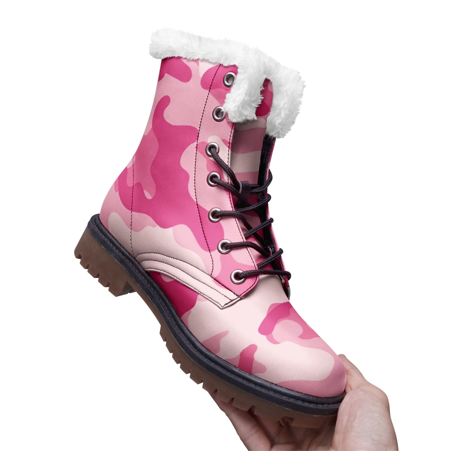 Snow Camo Boots | Lavender Pink Camouflage