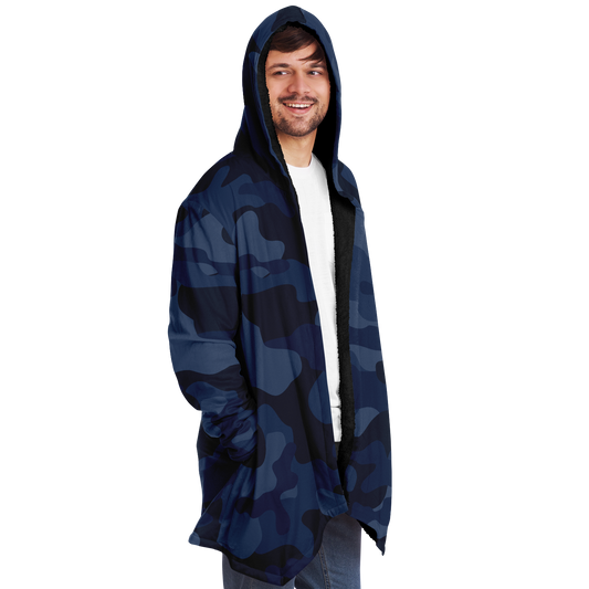 Camo Cloak | Deep Blue Camouflage | Microfleece