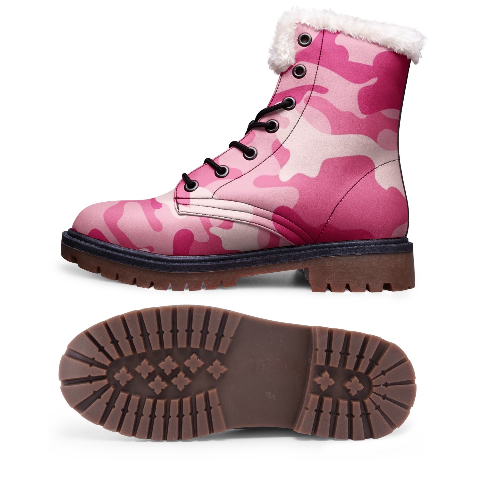 Snow Camo Boots | Lavender Pink Camouflage