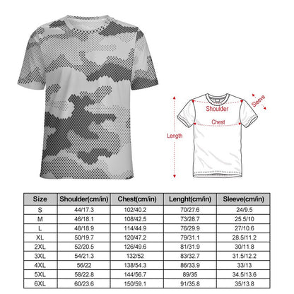 Camo Shirt | Black & White Dotted Camouflage T