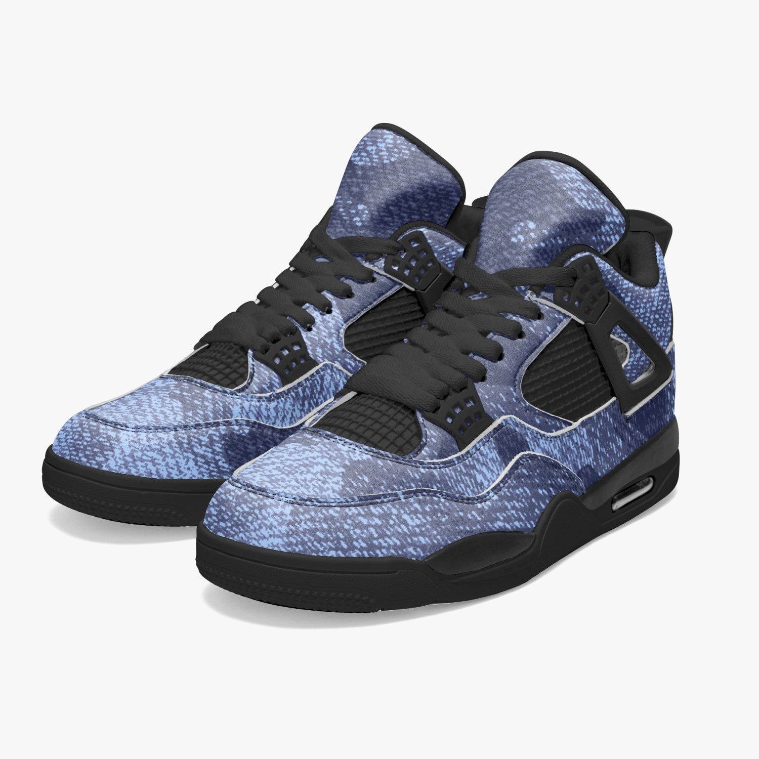 Camo Jordans AJ4 | Denim Blue Camouflage