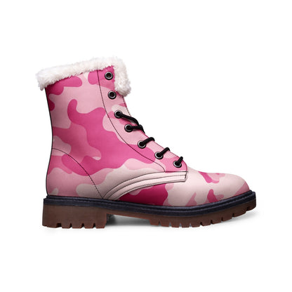 Snow Camo Boots | Lavender Pink Camouflage