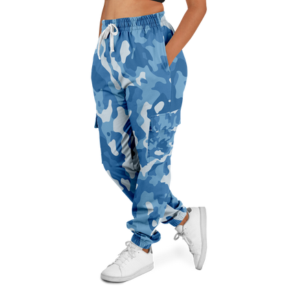 Military Blue Camo Cargo Sweatpants | Unisex