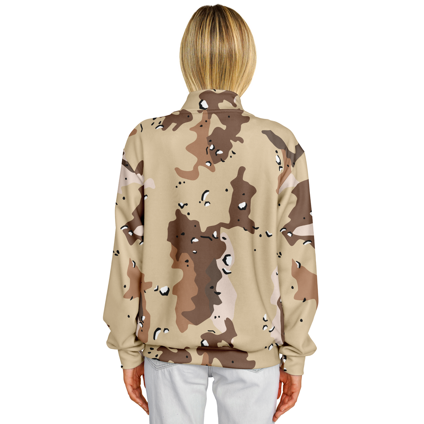 Brown Baseball Jacket in Marines Military Camo Print