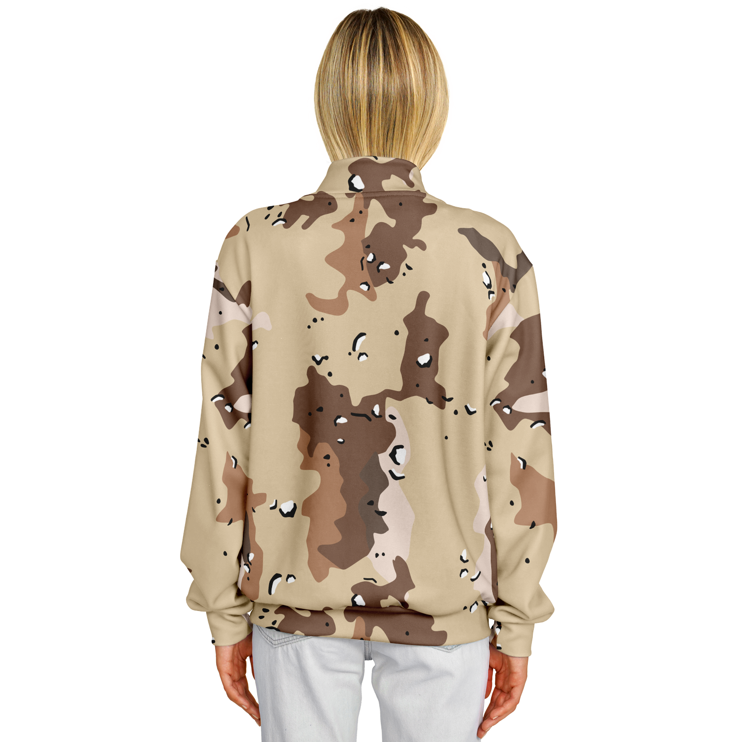 Brown Baseball Jacket in Marines Military Camo Print