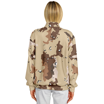 Brown Baseball Jacket in Marines Military Camo Print