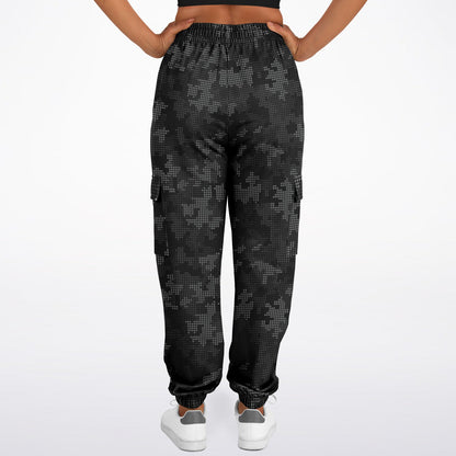 Black Camo Cargo Pants | Stylish Pixel Camouflage | Unisex