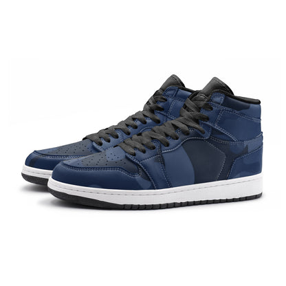 Camo Sneakers | High-Top | Deep Blue Camouflage