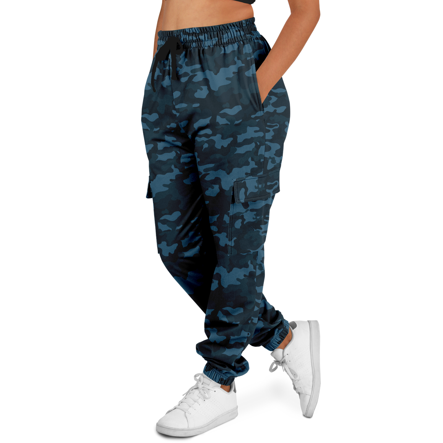 Dark Blue Camo Cargo Pants | Unisex