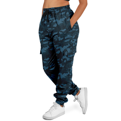 Dark Blue Camo Cargo Pants | Unisex