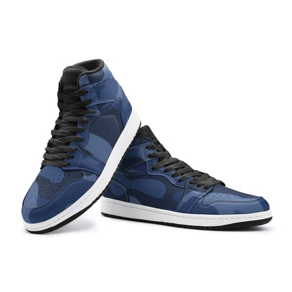 Camo Sneakers | High-Top | Deep Blue Camouflage