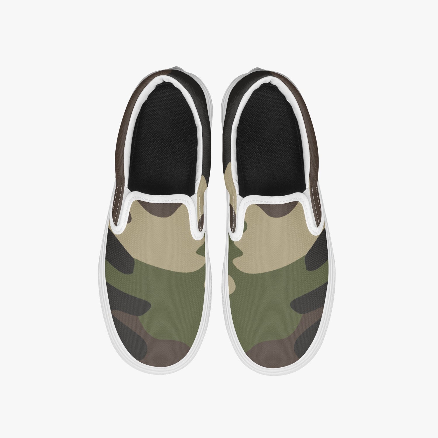 Camo Slip-On Shoes | Classic Green Camouflage