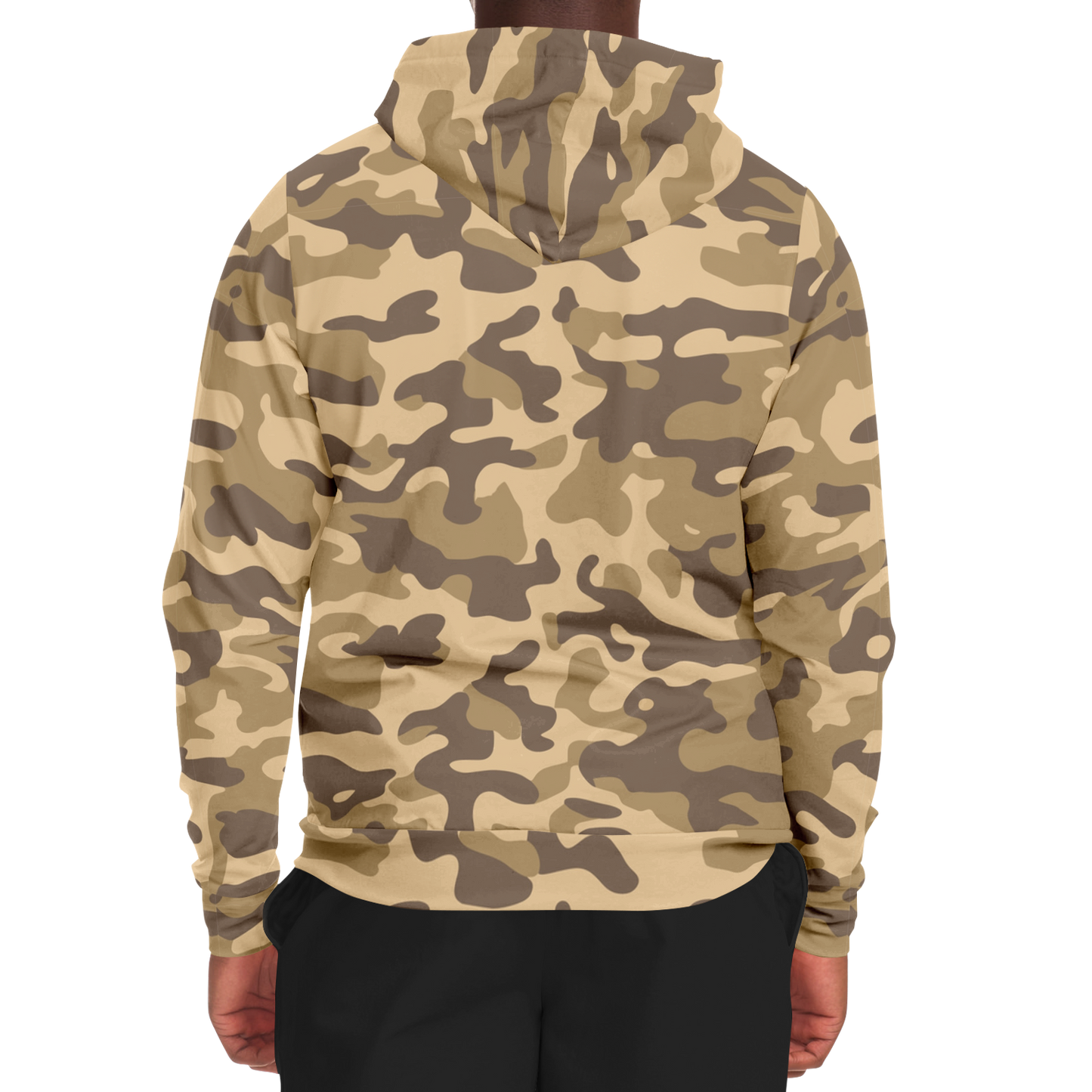 Zip-Up Hoodie | Khaki Camouflage