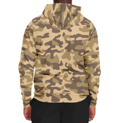 Zip-Up Hoodie | Khaki Camouflage