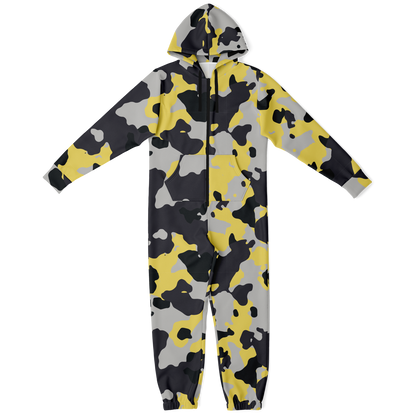 Camo Onesie | Yellow, Black and Silver Camouflage