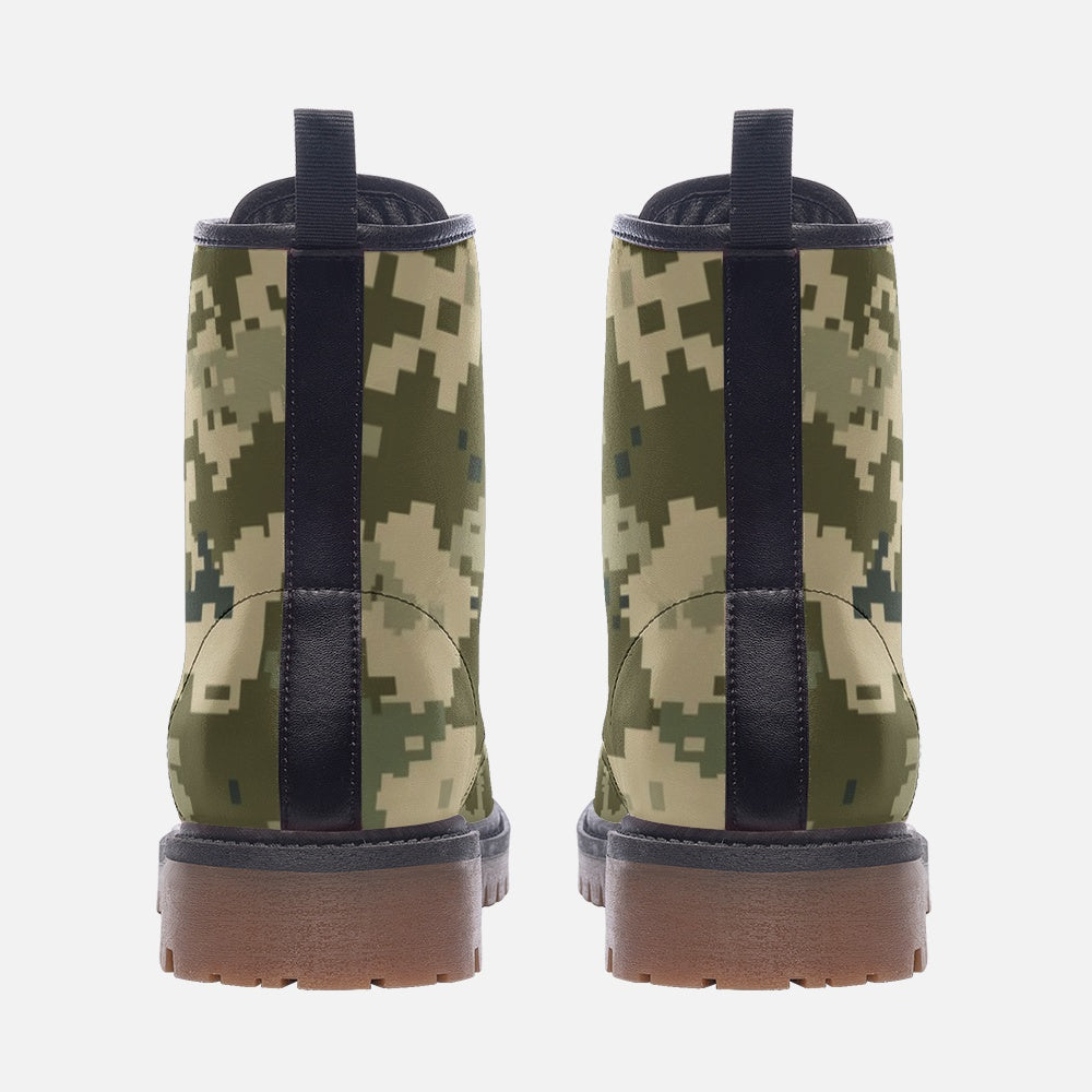 Ukraine Green Camo Boots | Lightweight Leather