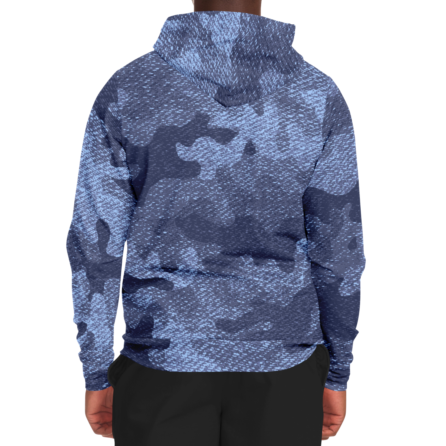 Zip-Up Hoodie | Denim Blue Camouflage