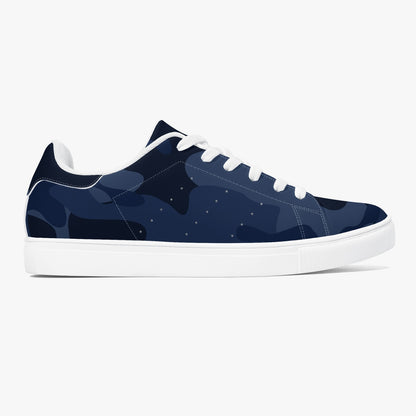 Camo Sneakers | Classic Low-Top Leather | Deep Blue