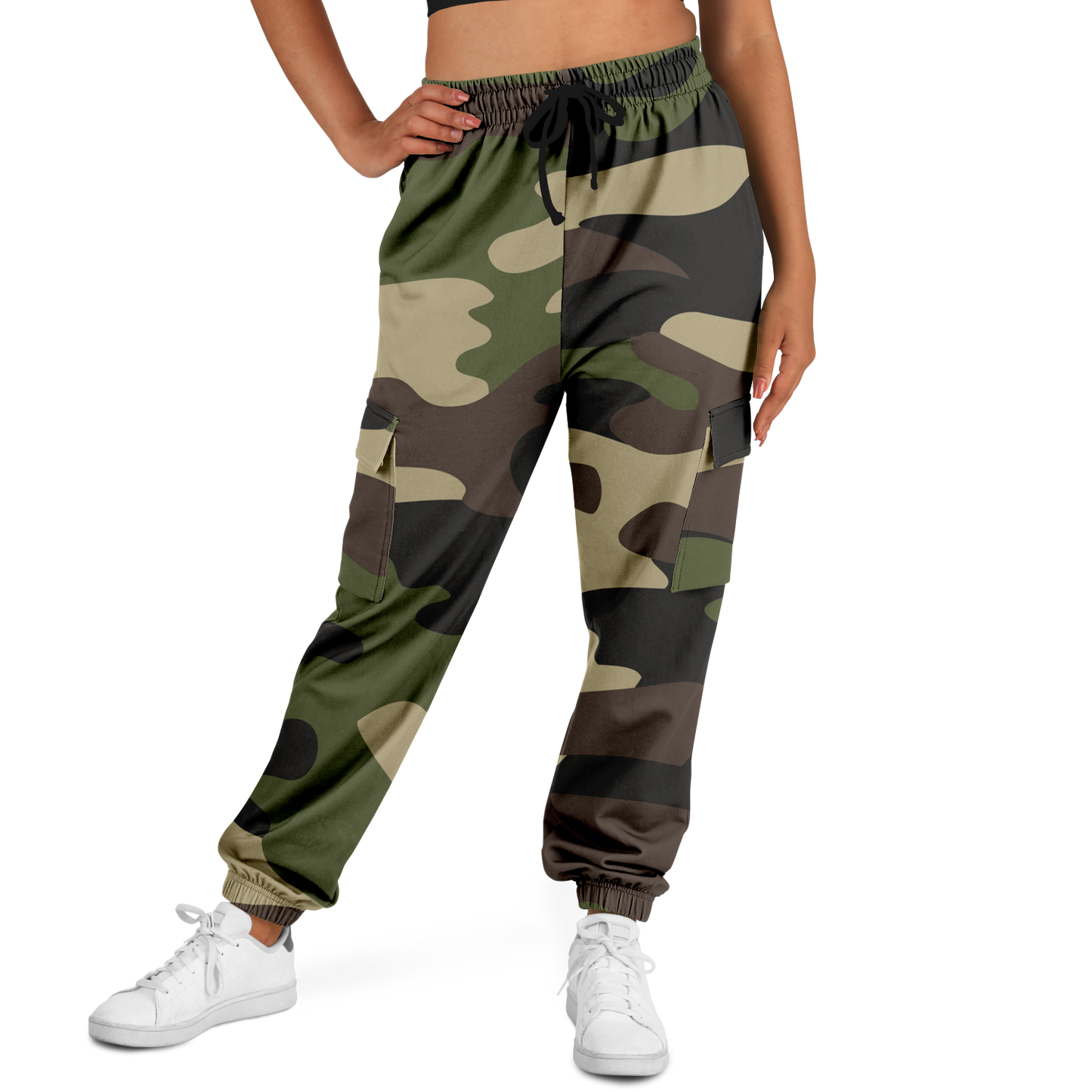 Camo Cargo Pants | Unisex | Classic Green Camouflage