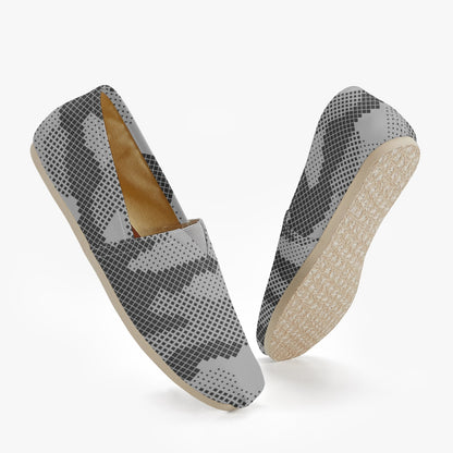 Camo Toms | Black and White Digital Camouflage Canvas Shoes